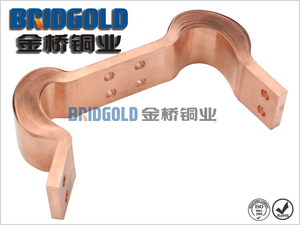 金橋生產(chǎn)的新能源汽車動力電池銅箔軟連接產(chǎn)品，裸銅